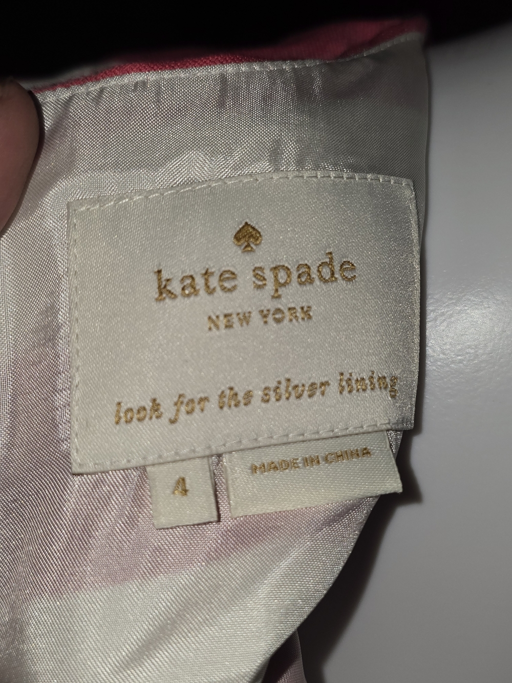 Kate Spade Pink and White Striped Fit-and-Flare Mini Dress Size 4 - Picture 7 of 7